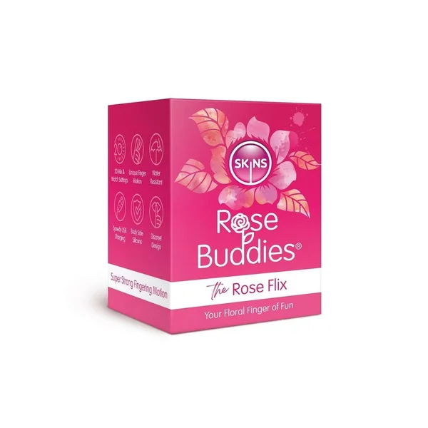 Skins Rose Buddies - The Rose Flix Finger Rechargeable Silicone Stimulator