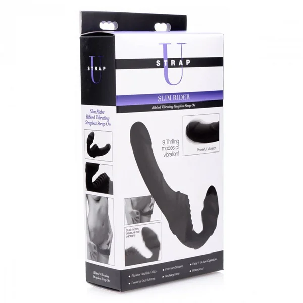 Slim Rider Vibrating Strapless Strap On