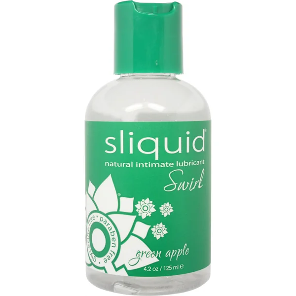Sliquid Naturals Swirl Water Based Flavored Lubricant Green Apple Tart 4.2oz