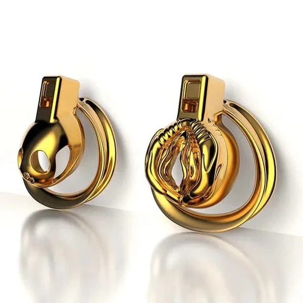 Small Gold Chastity Cage