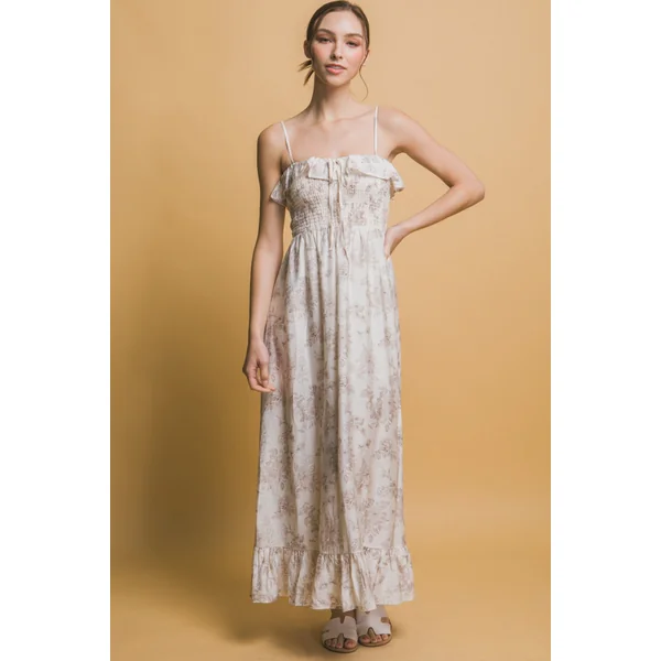 Smocked Floral Maxi Dress