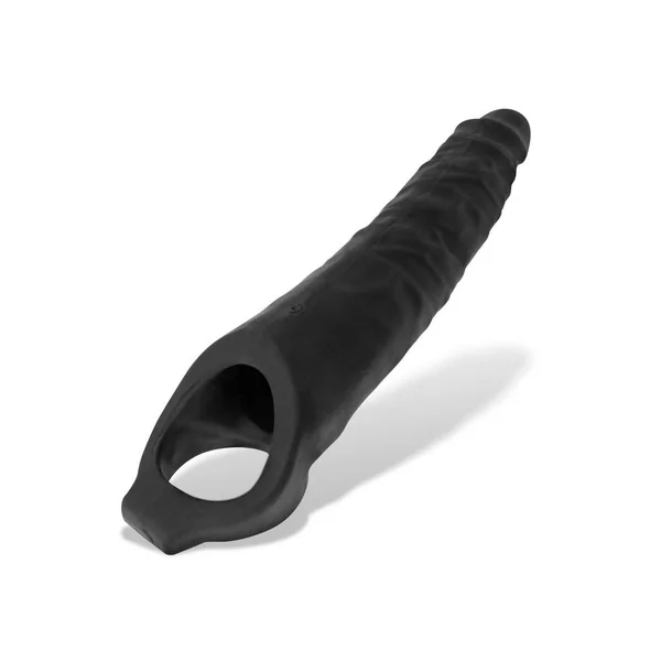 Snake Deep-Reacher Silicone Cocksheath – Black Ice