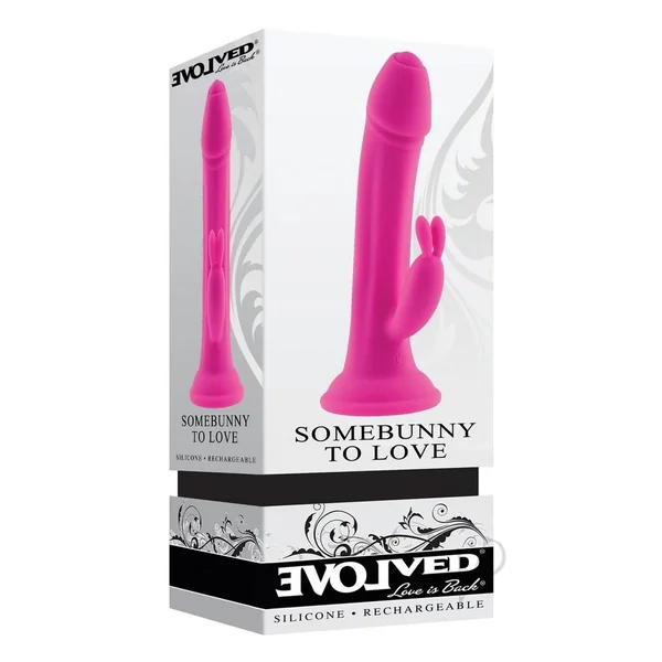 Somebunny to Love Rechargeable Silicone Rabbit Vibrator - Pink