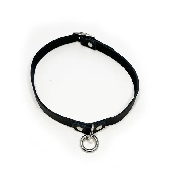 Spank Black Leather Choker - Medium
