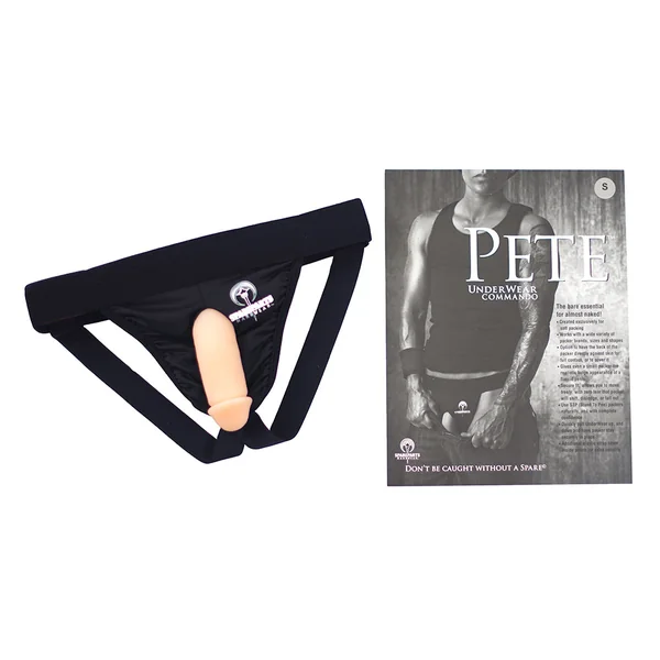 Spareparts Pete Commando Nylon Packing Jock Black Size L