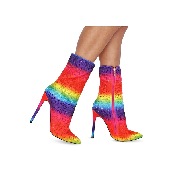 Sparkling Rainbow Ankle Boot