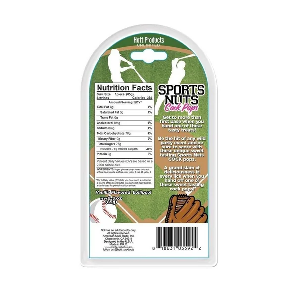 Sports Nuts Cock Pop Baseballs – Vanilla