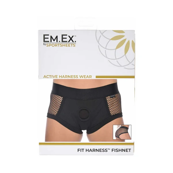 Sportsheets Em.Ex. Fit Harness Fishnet L