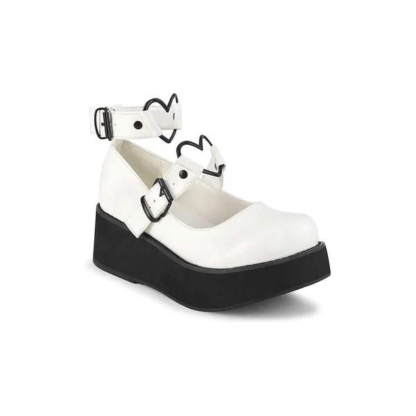 SPRITE-02 Mary Jane | White Faux Leather