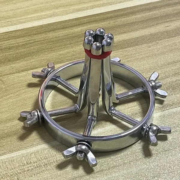 Stainless Steel Anal Dilator With Golden Plug Anal Dilator For Men