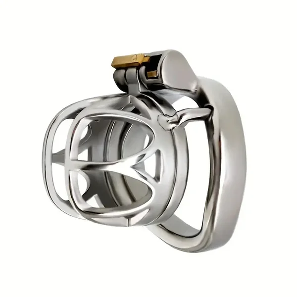Stainless Steel Chastity Lock Metal Hollow Birdcage CB Lock Cage Sex Toy