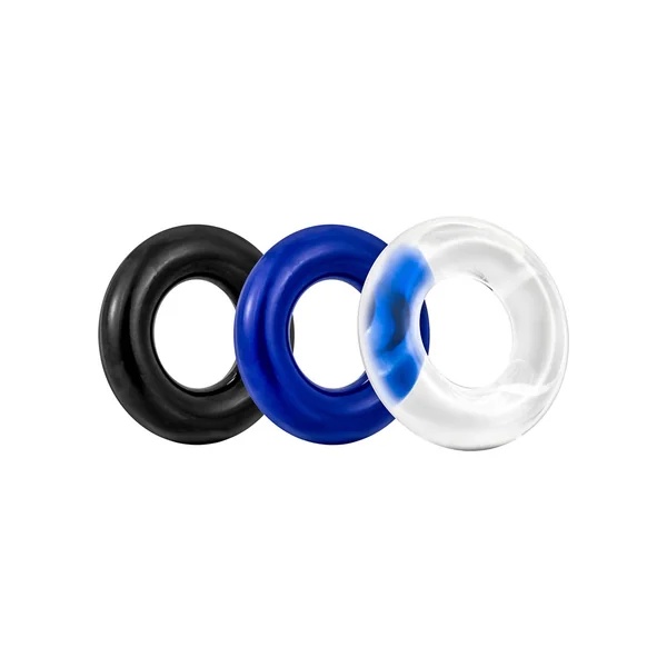 Stay Hard Donut Rings Cockrings Assorted Colors 3 Each Per Pack