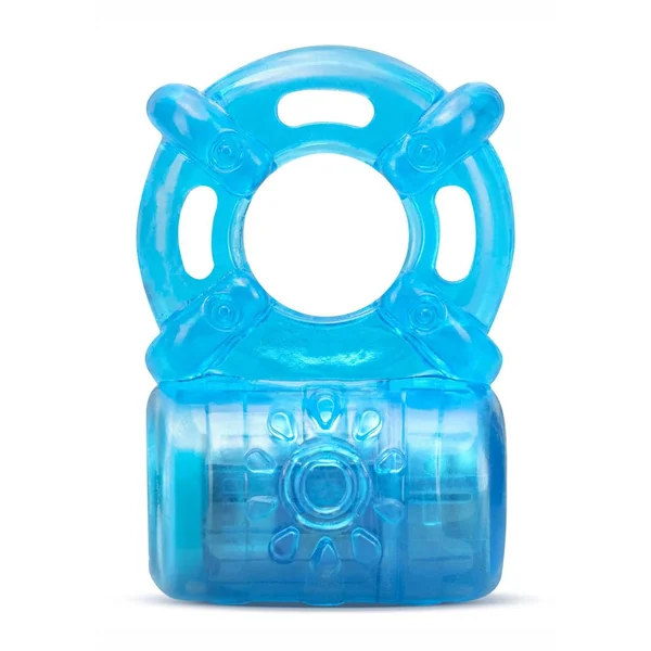 Stay Hard Rechargeable 5 Function Cock Ring – Blue