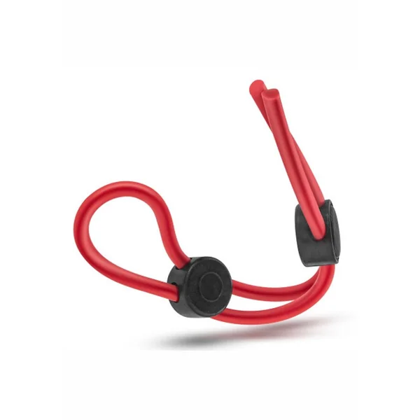 Stay Hard Silicone Double Loop Cock Ring Red Adjustable