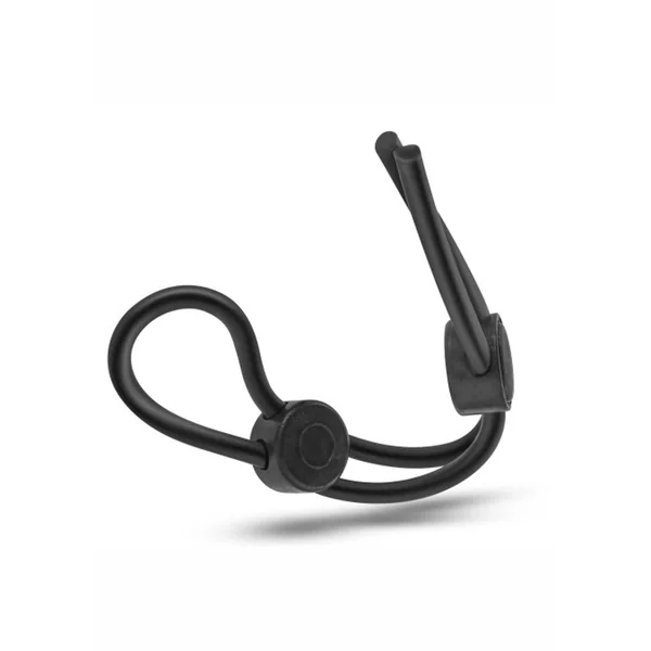 Stay Hard Silicone Double Loop Cockring Black Adjustable