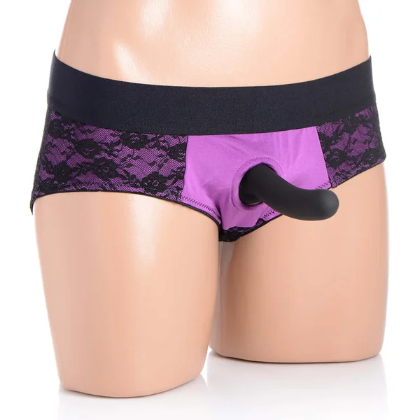 Strap U Lace Envy Pegging Set Purple/Black