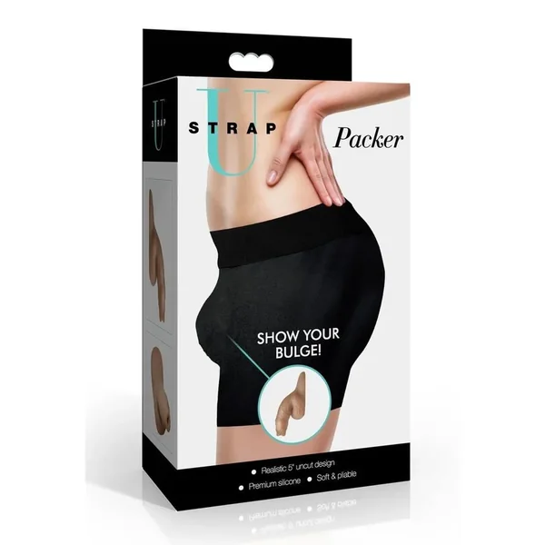 Strap U Uncut Packer Silicone 5.1in Dildo