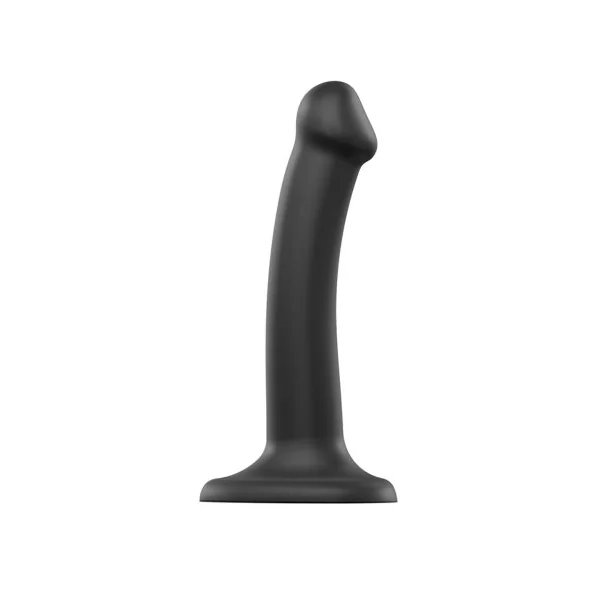 Strap-on-Me Semi-Realistic Dual Density Bendable Dildo Black Small