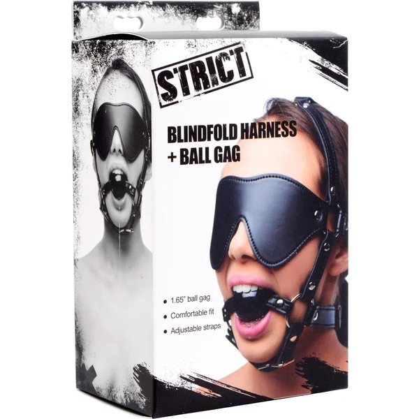 Strict Eye Mask Harness With Ball Gag