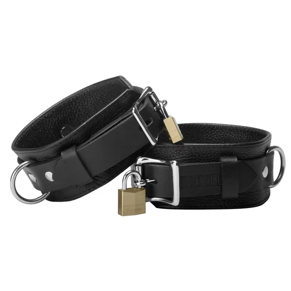 Strict Leather Deluxe Locking Ankle Bondage Cuffs