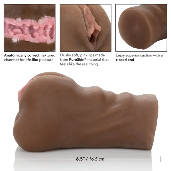 Stroke It Pussy Realistic Masturbator Brown