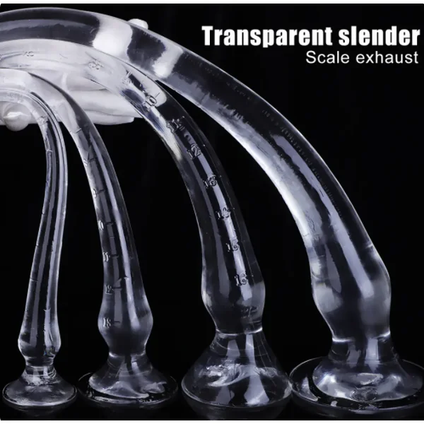 Super Long Transparent Anal Plug Dildo