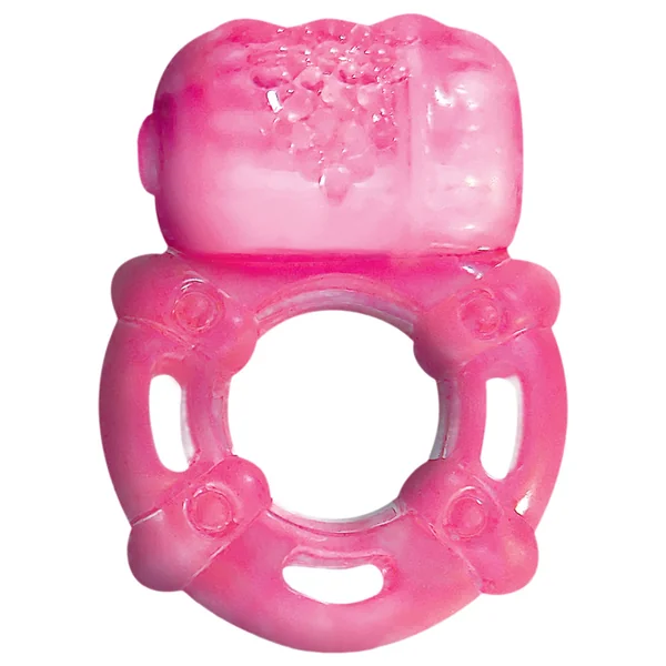 Super Stud Orgasmic Vibrating Silicone Cock Ring Waterproof – Magenta