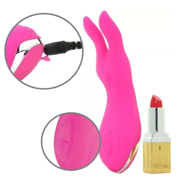 Surenda Silicone Love Bunny Clitoral Vibrator Waterproof Pink