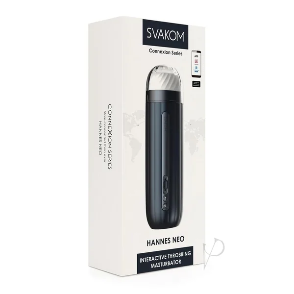 Svakom Hannes Neo Interactive Rechargeable Masturbator - Black