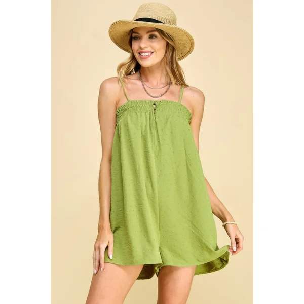 Swiss Dot Woven Romper