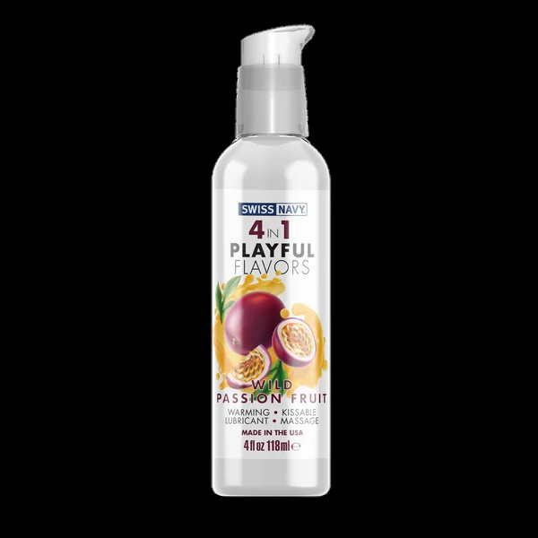 Swiss Navy 4 In 1 Playful Flavors Wild Passion Fruit Lube - 4 oz