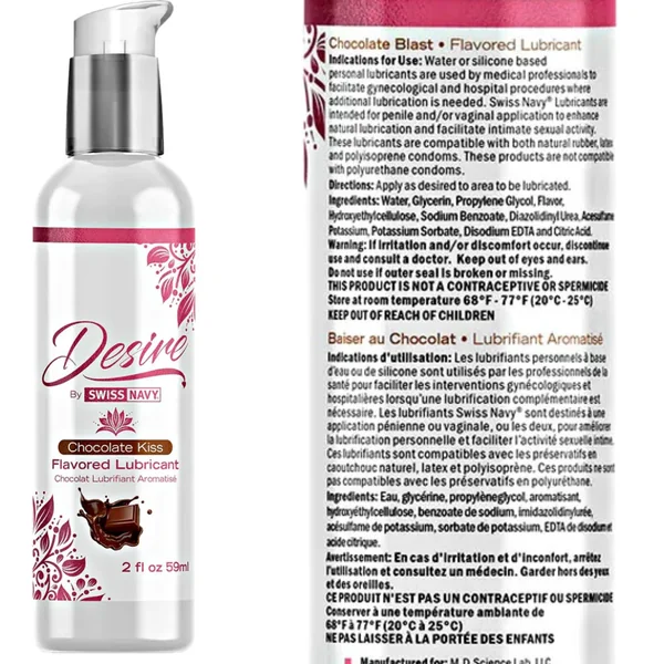 Swiss Navy Desire Flavored Personal Water-based Lubricant 2oz