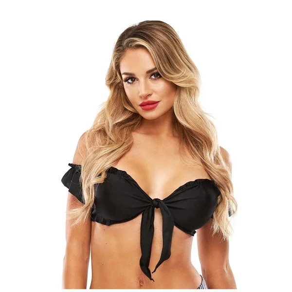 Teacher`s Pet Schoolgirl Tie Top – O/S – Black