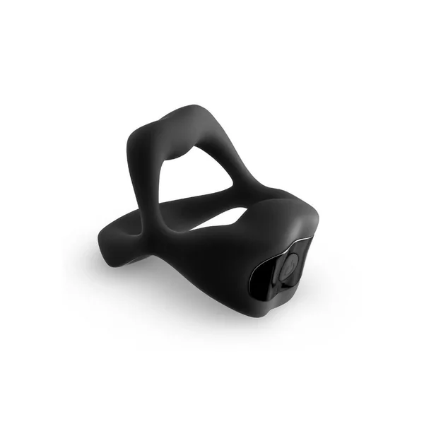 Techno Strobe Rechargeable Silicone App Compatible Cock Ring – Black