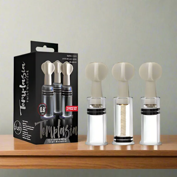Temptasia Clit & Nipple Twist Suckers - Set Of 3 - Clear