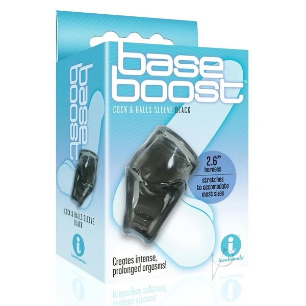 The 9`s - Base Boost Cock and Balls Sleeve - Black
