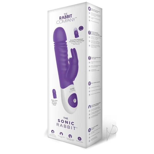 The Rabbit Company The Sonic Rabbit Rechargeable Silicone Vibrator - Purple