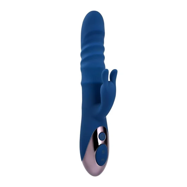 The Ringer Rechargeable Silicone Rabbit Vibrator – Blue