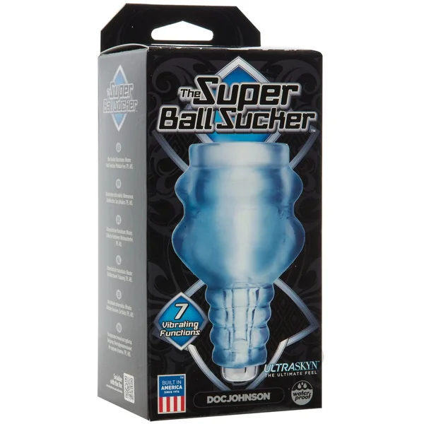 The Super Ball Sucker Vibrating Stroker - Clear