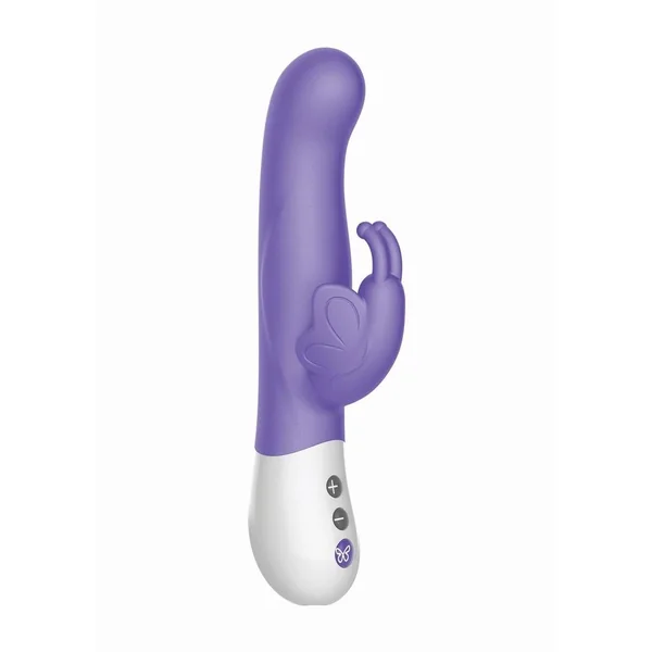 The Vibrating Dual Stim Butterfly Silicone Rechargeable Rabbit Vibrator – Purple
