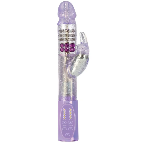 Thrusting Jack Rabbit Dual Vibe Waterproof 4.75 Inch Purple