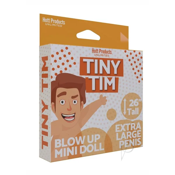 Tiny Tim Blow Up Party Doll Vanilla Men Masturbator