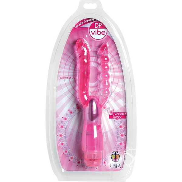 Trinity Vibes Double Trouble Anal Vibrator Waterproof Pink