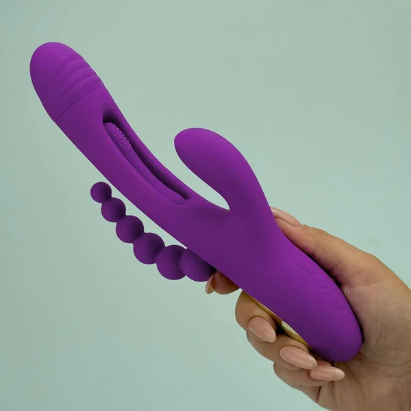 Triple Rabbit Vibrator with 3 Motors & Beads