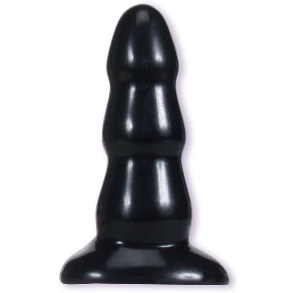 Triple Ripple Butt Plug Sil A Gel Medium Black