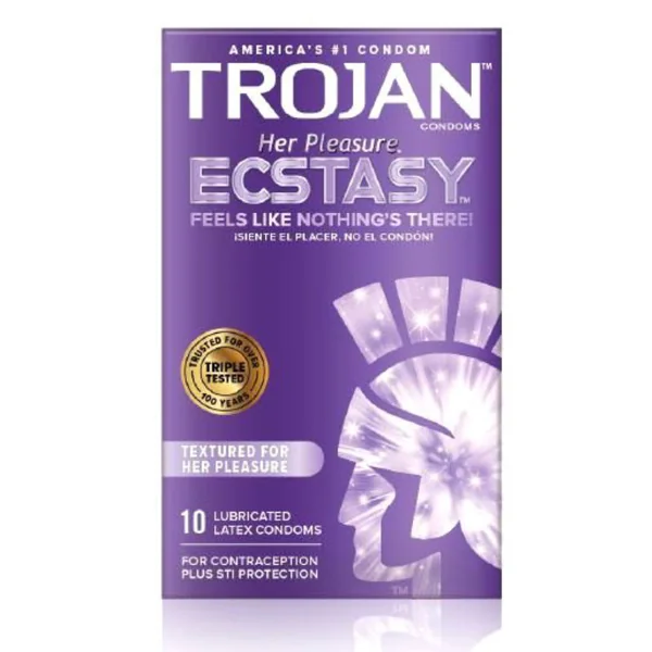 Trojan Ecstasy Her Pleasure Condoms With Ultrasmooth Lubricant