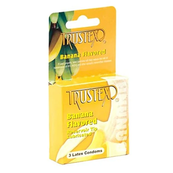 TRUSTEX BANANA FLAVOURED CONDOMS 3 PACK – BANANA – 3