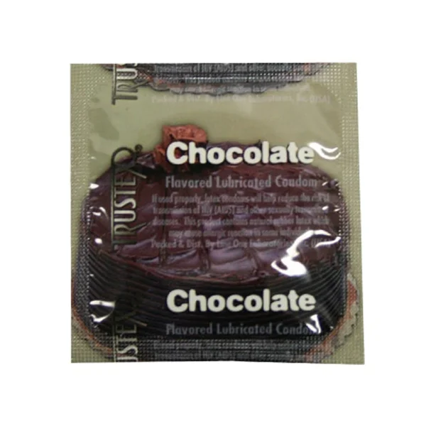 Trustex Flavored Lubricated Condoms - 3 Pack - Chocolate