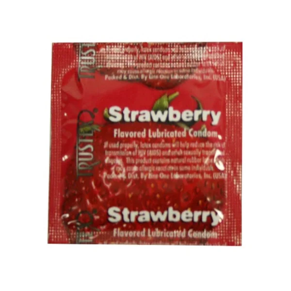 Trustex Flavored Lubricated Condoms - 3 Pack - Strawberry