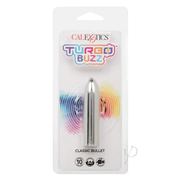 Turbo Buzz Classic Rechargeable Bullet - Silver